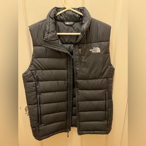 northface black mens down vest size S